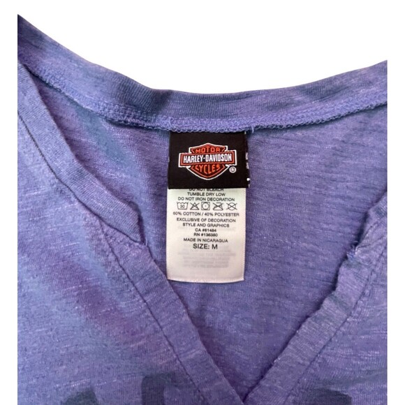 Harley Davidson Shirt Women’s M Long Sleeve Colboch Morristown TN Purple - Picture 5 of 7